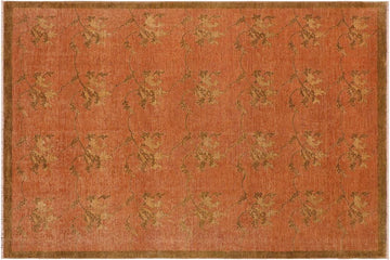 handmade Transitional Kafkaz Chobi Ziegler Rust Brown Hand Knotted RECTANGLE 100% WOOL area rug 9 x 12